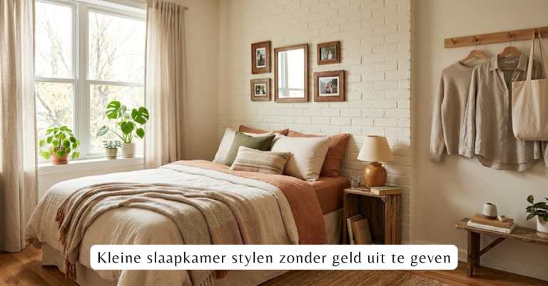Kleine slaapkamer stylen zonder geld uit te geven